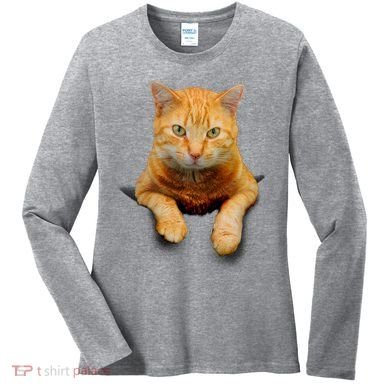 Pocket Cat Women's Long Sleeve Shirt