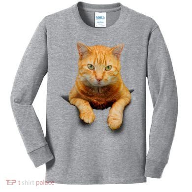 Pocket Cat Kids Long Sleeve Shirt