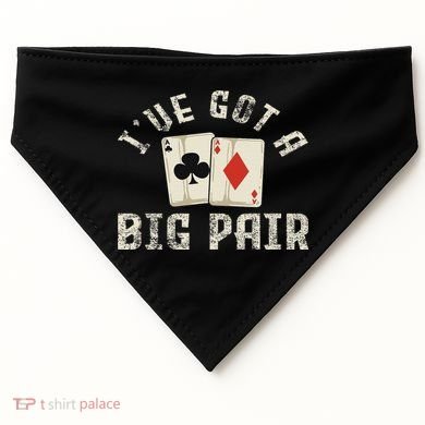 Poker Card Player Gambler Funny Gambling Gift USA-Made Doggie Bandana
