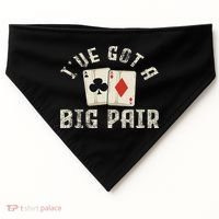 Poker Card Player Gambler Funny Gambling Gift USA-Made Doggie Bandana thumb 0