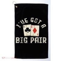 Poker Card Player Gambler Funny Gambling Gift Golf Towel thumb 0