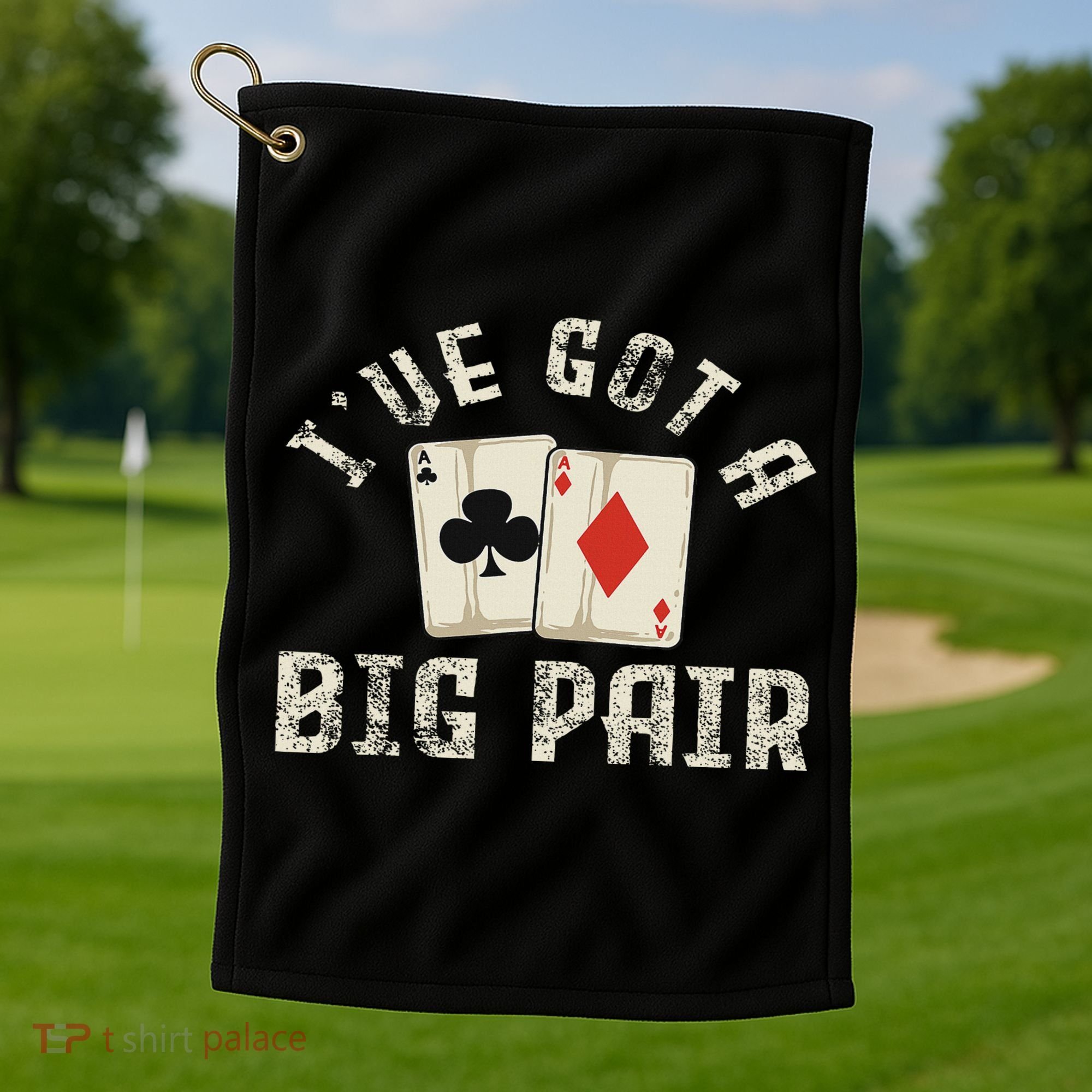 Poker Card Player Gambler Funny Gambling Gift Golf Towel