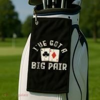 Poker Card Player Gambler Funny Gambling Gift Golf Towel thumb 2