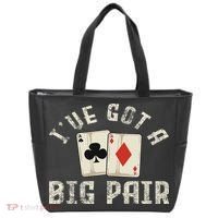 Poker Card Player Gambler Funny Gambling Gift Tote Bag thumb 0