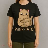 Purrtato Cat Potato Cat Lover Idaho Potatoes T-Shirt thumb 4
