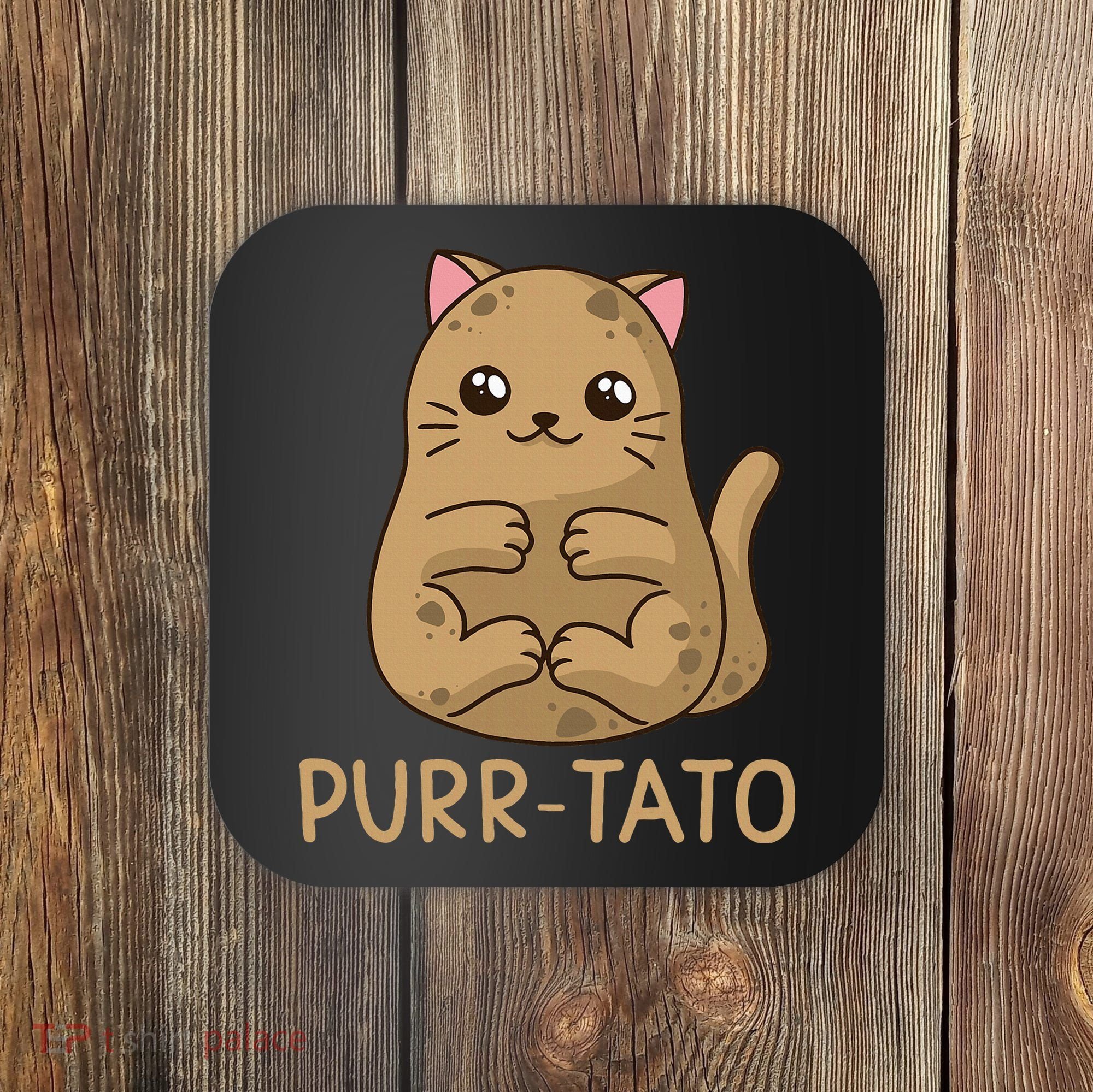Purrtato Cat Potato Cat Lover Idaho Potatoes Coaster