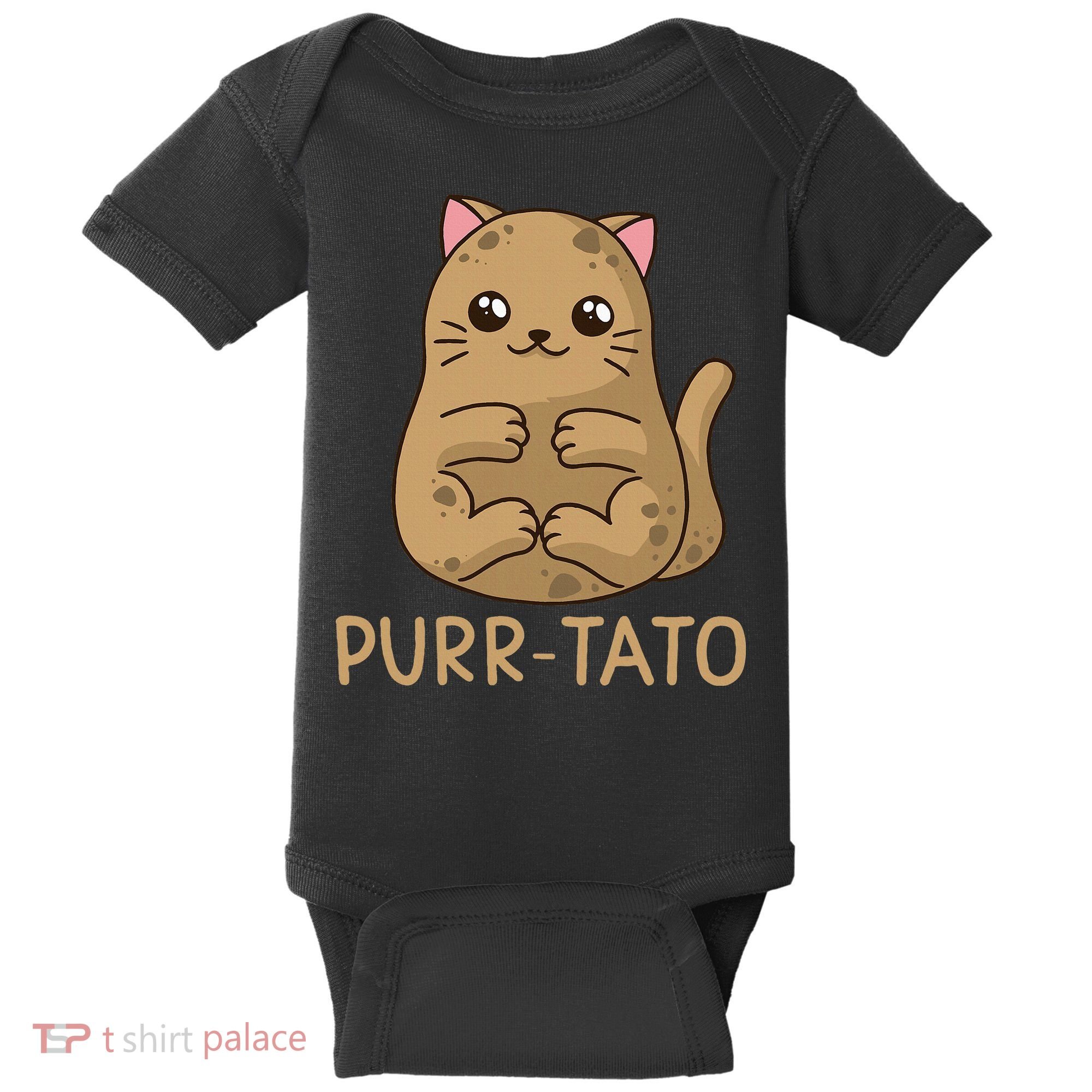 Purrtato Cat Potato Cat Lover Idaho Potatoes Baby Bodysuit