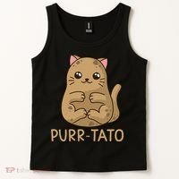 Purrtato Cat Potato Cat Lover Idaho Potatoes Tank Top thumb 2
