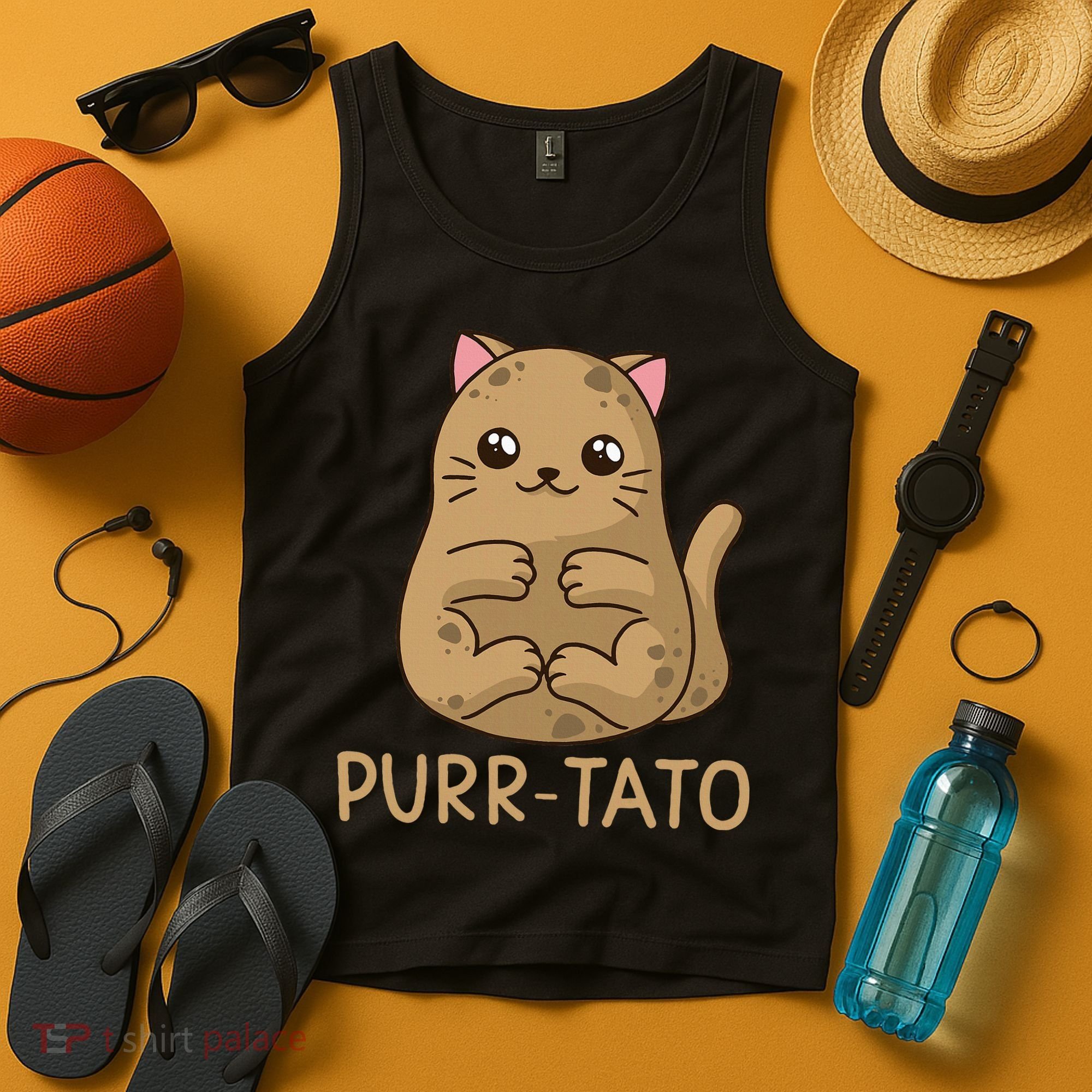Purrtato Cat Potato Cat Lover Idaho Potatoes Tank Top