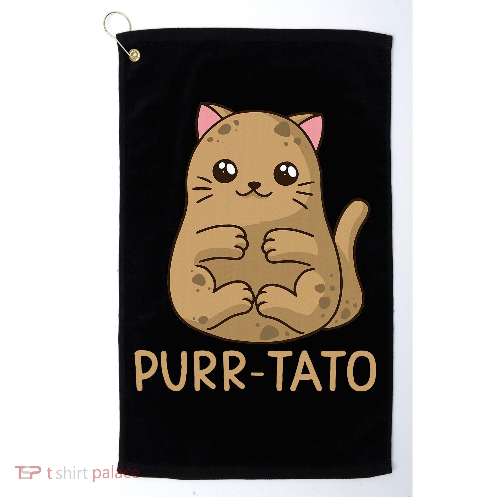 Purrtato Cat Potato Cat Lover Idaho Potatoes Golf Towel
