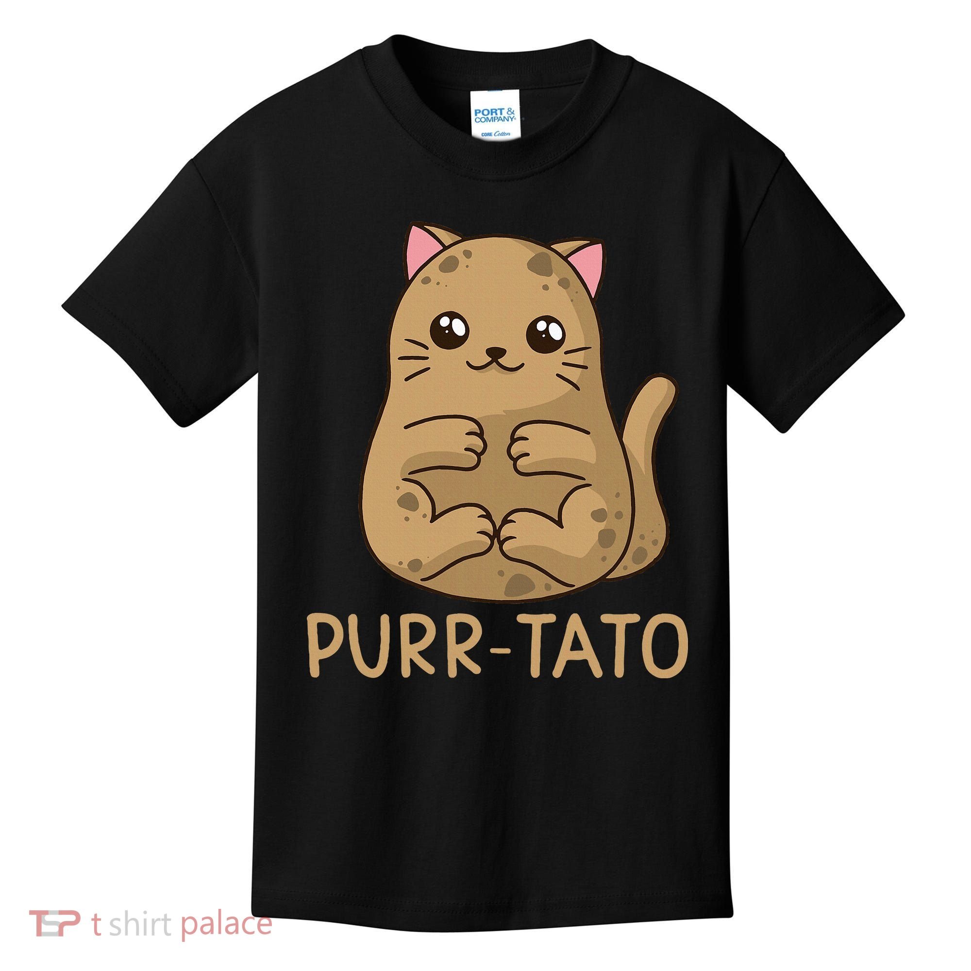 Purrtato Cat Potato Cat Lover Idaho Potatoes Kids T-Shirt