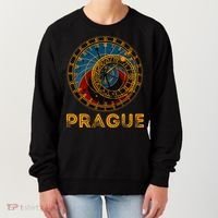 Prague Czech Republic Souvenir Astronomical Clock Prague Women's Sweatshirt thumb 0