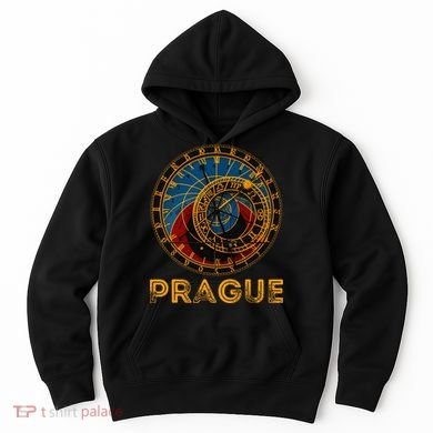Prague Czech Republic Souvenir Astronomical Clock Prague Hoodie