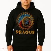 Prague Czech Republic Souvenir Astronomical Clock Prague Hoodie thumb 2