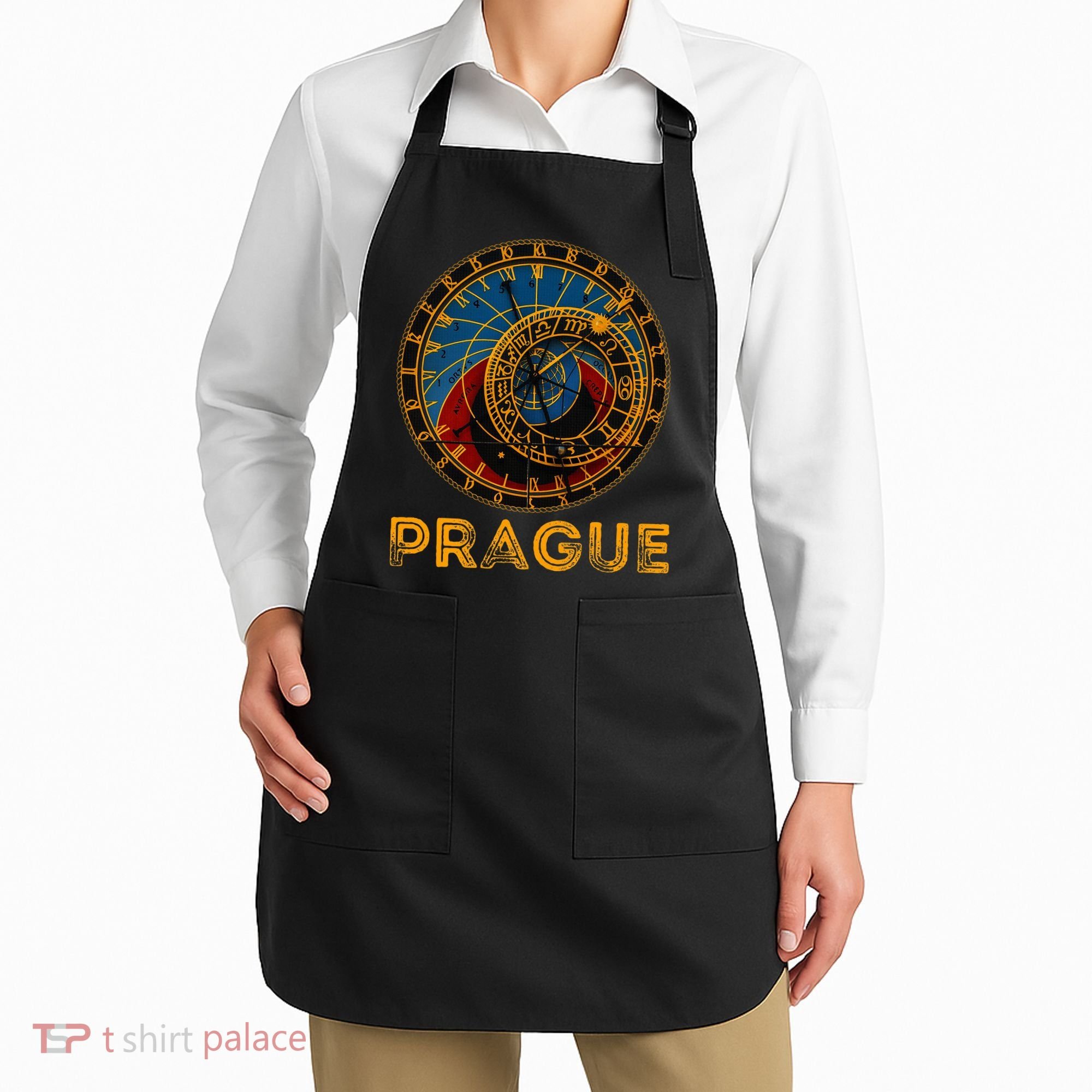 Prague Czech Republic Souvenir Astronomical Clock Prague Apron