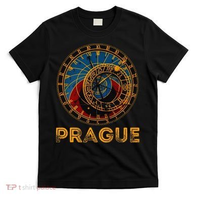 Prague Czech Republic Souvenir Astronomical Clock Prague T-Shirt