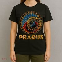 Prague Czech Republic Souvenir Astronomical Clock Prague T-Shirt thumb 4