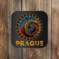 Prague Czech Republic Souvenir Astronomical Clock Prague Coaster thumb 0