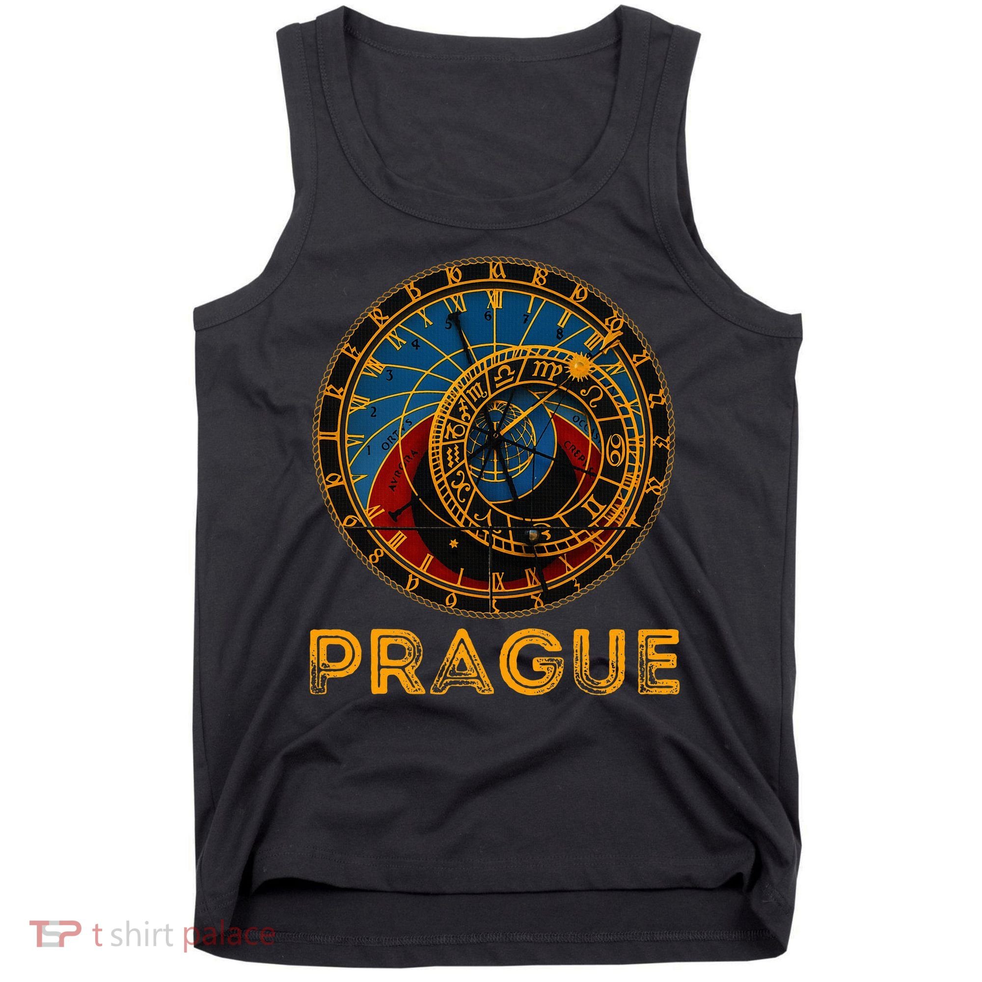 Prague Czech Republic Souvenir Astronomical Clock Prague Tank Top