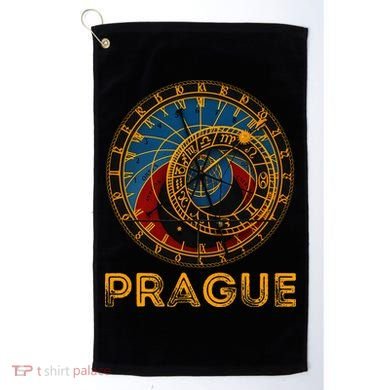 Prague Czech Republic Souvenir Astronomical Clock Prague Golf Towel