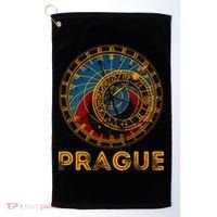 Prague Czech Republic Souvenir Astronomical Clock Prague Golf Towel thumb 0