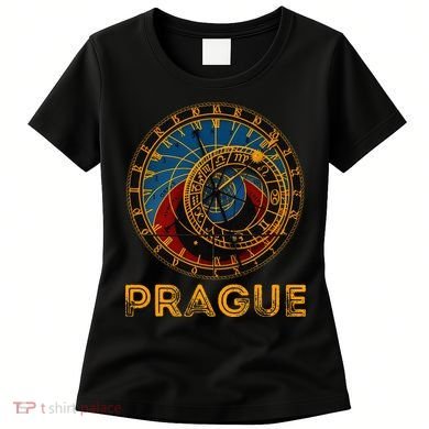 Prague Czech Republic Souvenir Astronomical Clock Prague Women's T-Shirt