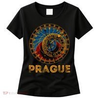 Prague Czech Republic Souvenir Astronomical Clock Prague Women's T-Shirt thumb 0