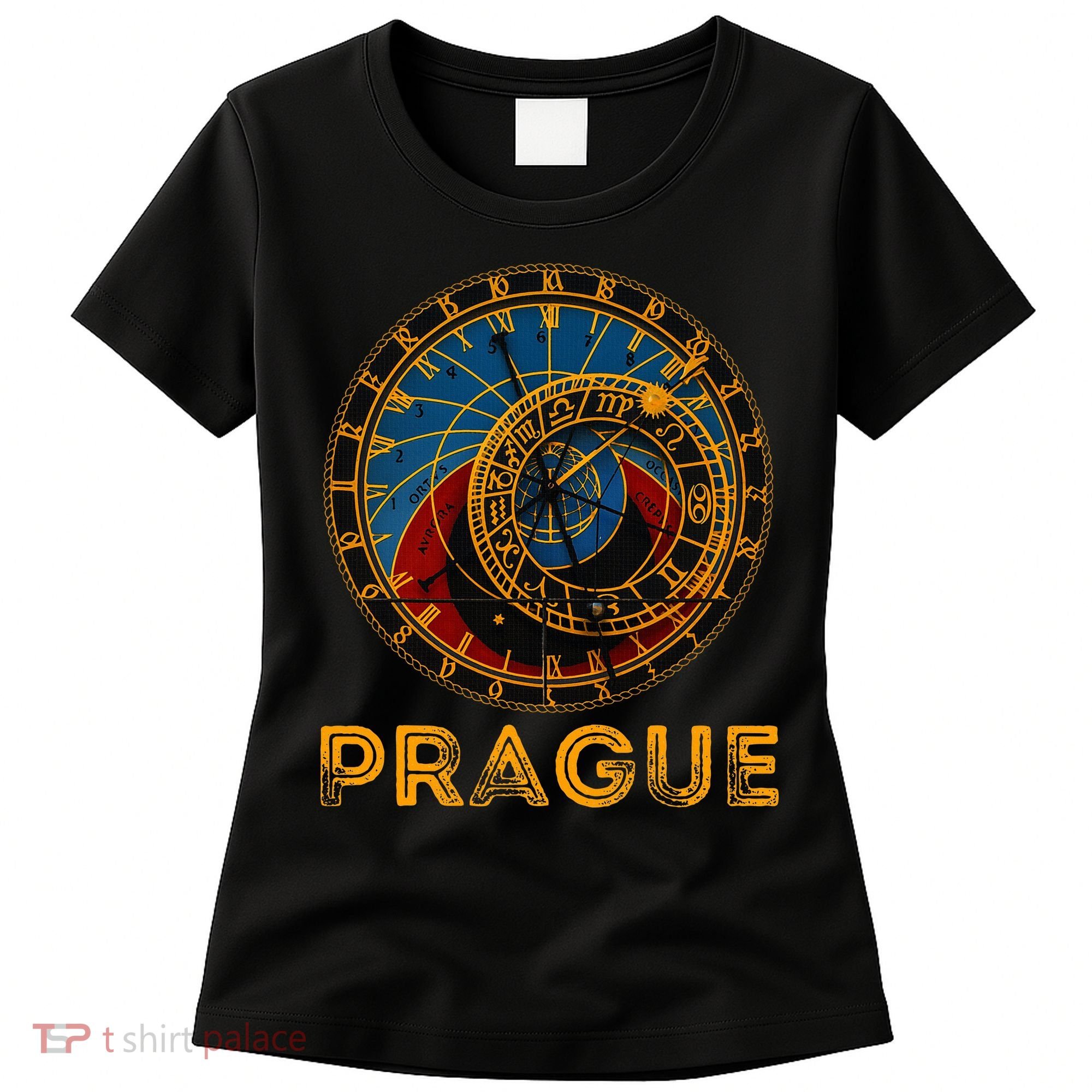 Prague Czech Republic Souvenir Astronomical Clock Prague Women's T-Shirt