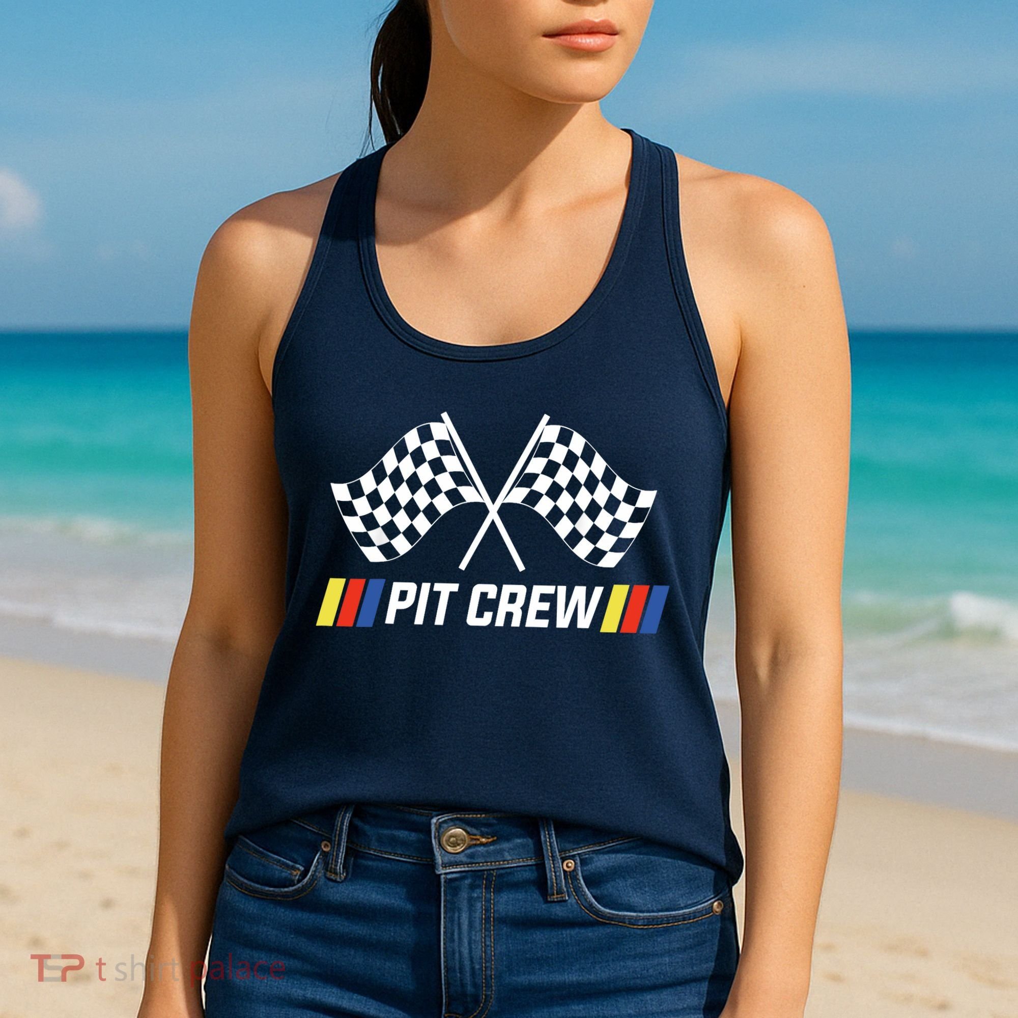 Pit Crew Race Car Parties Parents Pit Racing Drag Dress Women's Tank Top