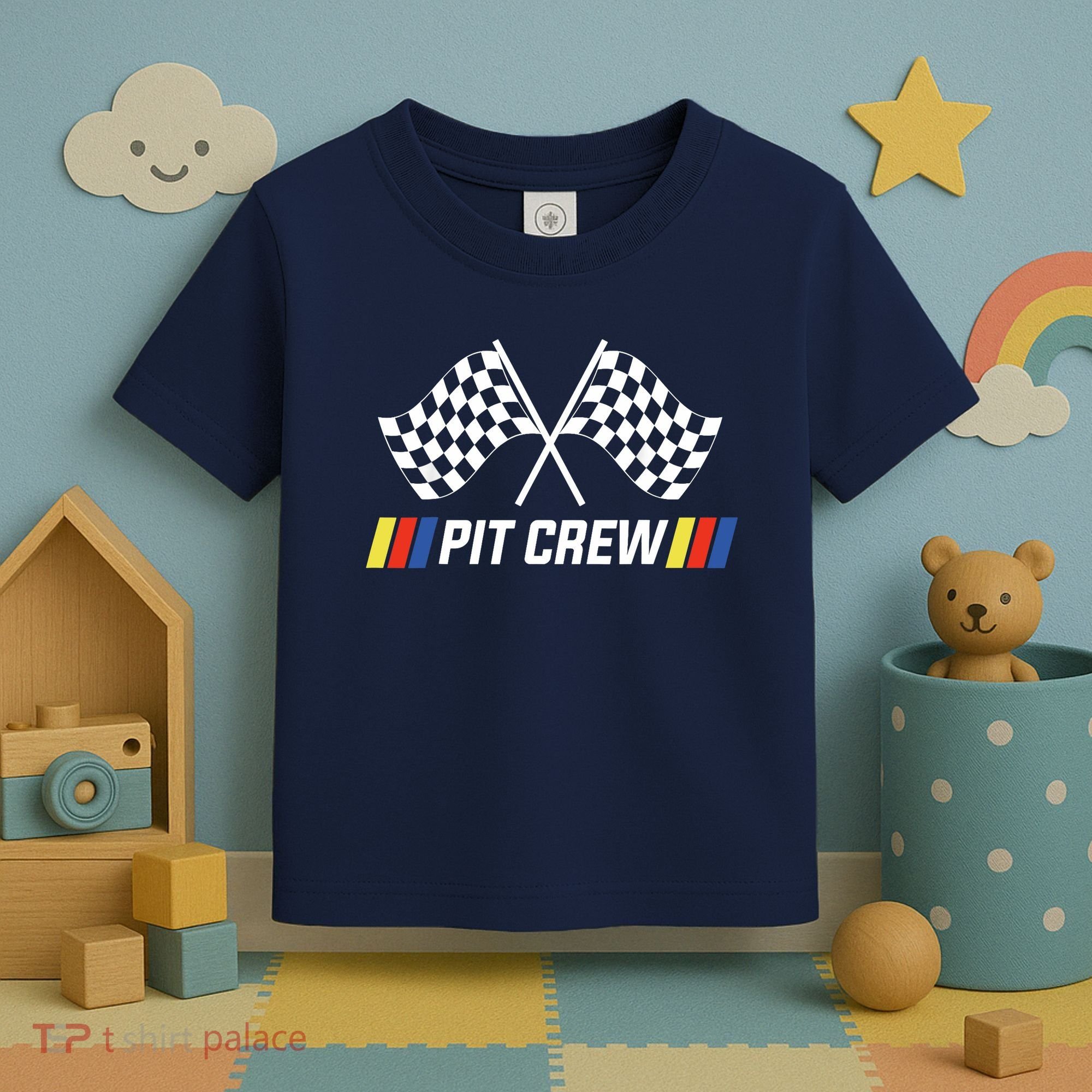 Pit Crew Race Car Parties Parents Pit Racing Drag Dress Toddler T-Shirt