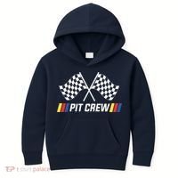 Pit Crew Race Car Parties Parents Pit Racing Drag Dress Kids Hoodie thumb 0