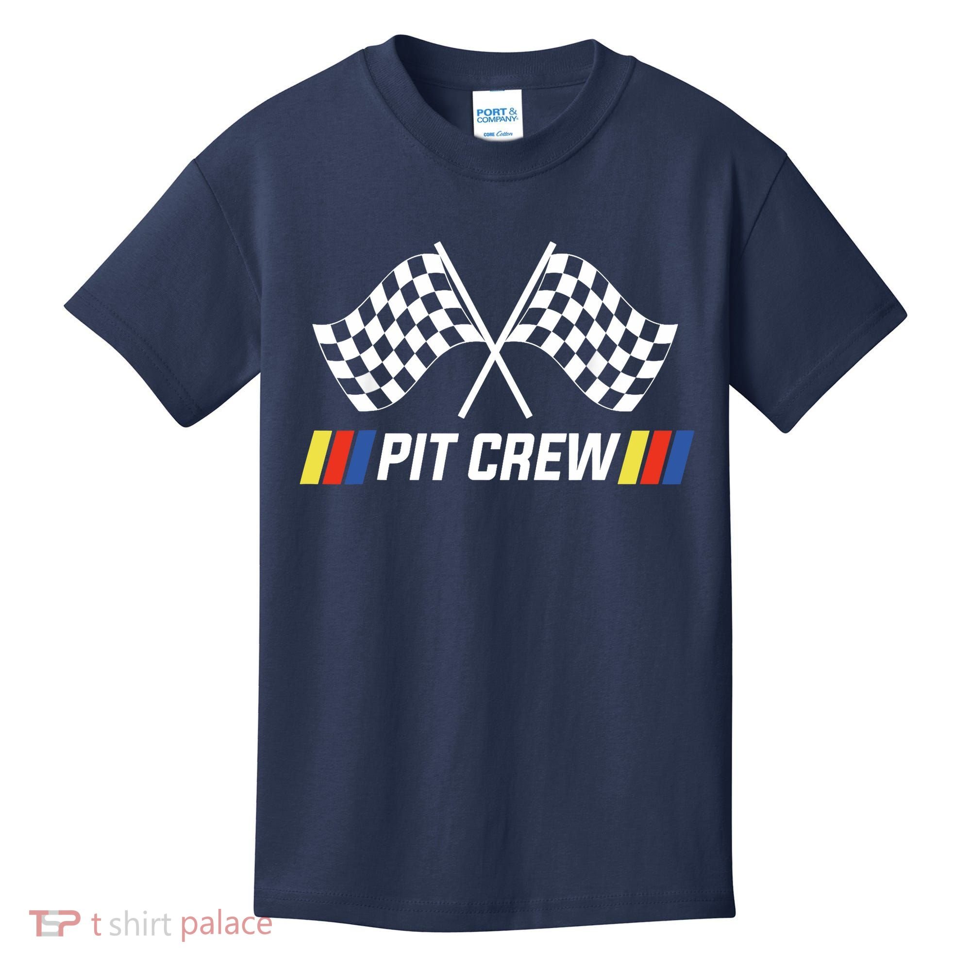 Pit Crew Race Car Parties Parents Pit Racing Drag Dress Kids T-Shirt