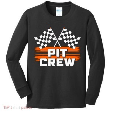 Pit Crew Racing Party Kids Long Sleeve Shirt
