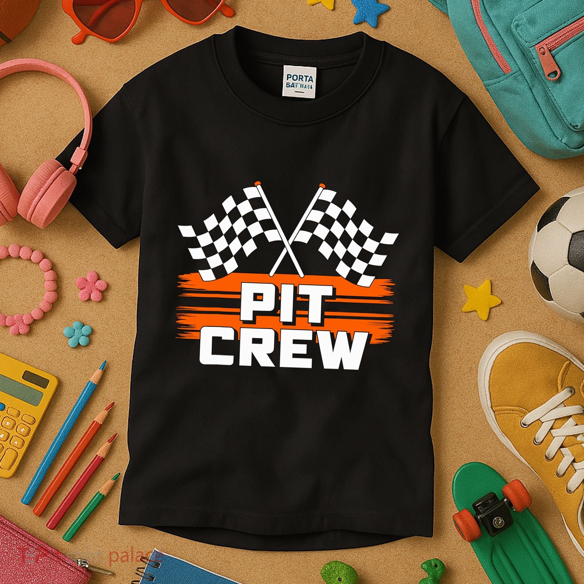 Pit Crew Racing Party Kids T-Shirt