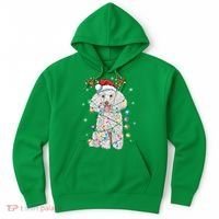 Poodle Christmas Reindeer Santa Hat Poodle Christmas Hoodie thumb 0