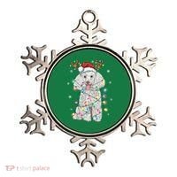 Poodle Christmas Reindeer Santa Hat Poodle Christmas Ornament thumb 0