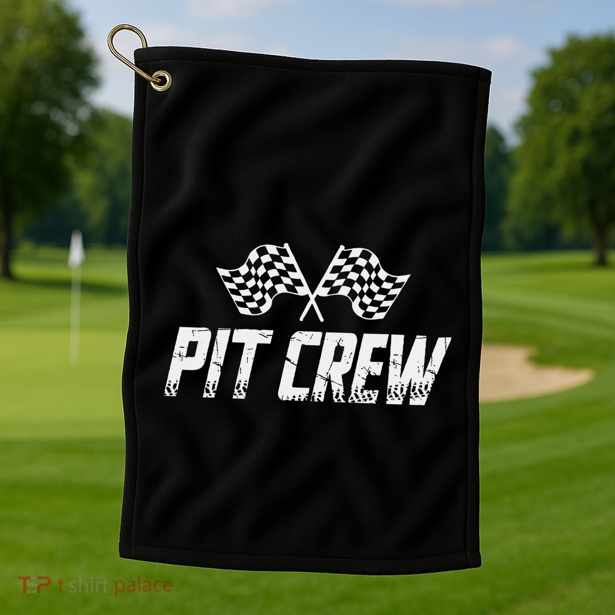 Pit Crew Race Car Golf Towel