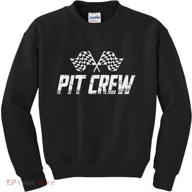 Pit Crew Race Car Kids Sweatshirt