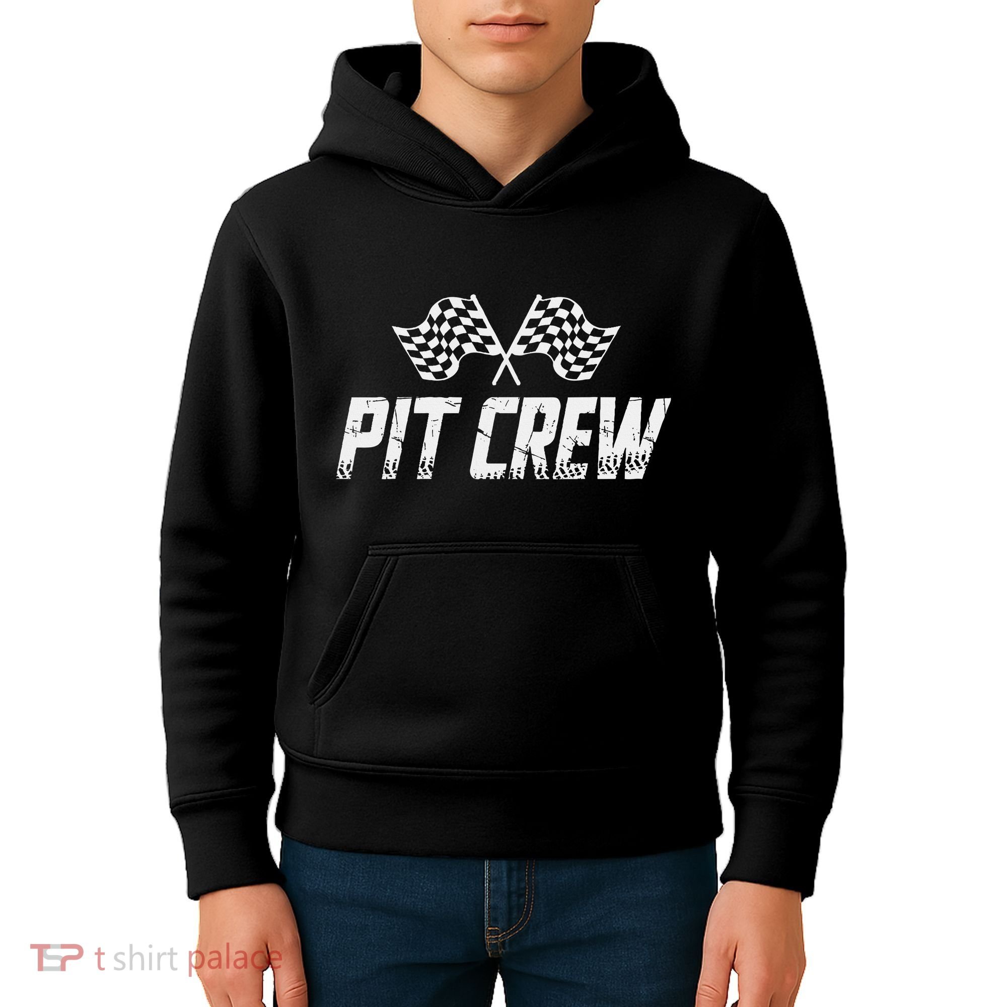 Pit Crew Race Car Kids Hoodie