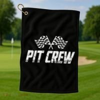 Pit Crew Race Car Golf Towel thumb 1