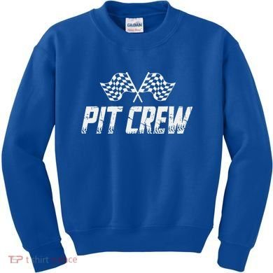 Pit Crew Race Car Kids Sweatshirt