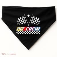 Pit Crew Racing Day For Stock Car Race Day Parties USA-Made Doggie Bandana thumb 0