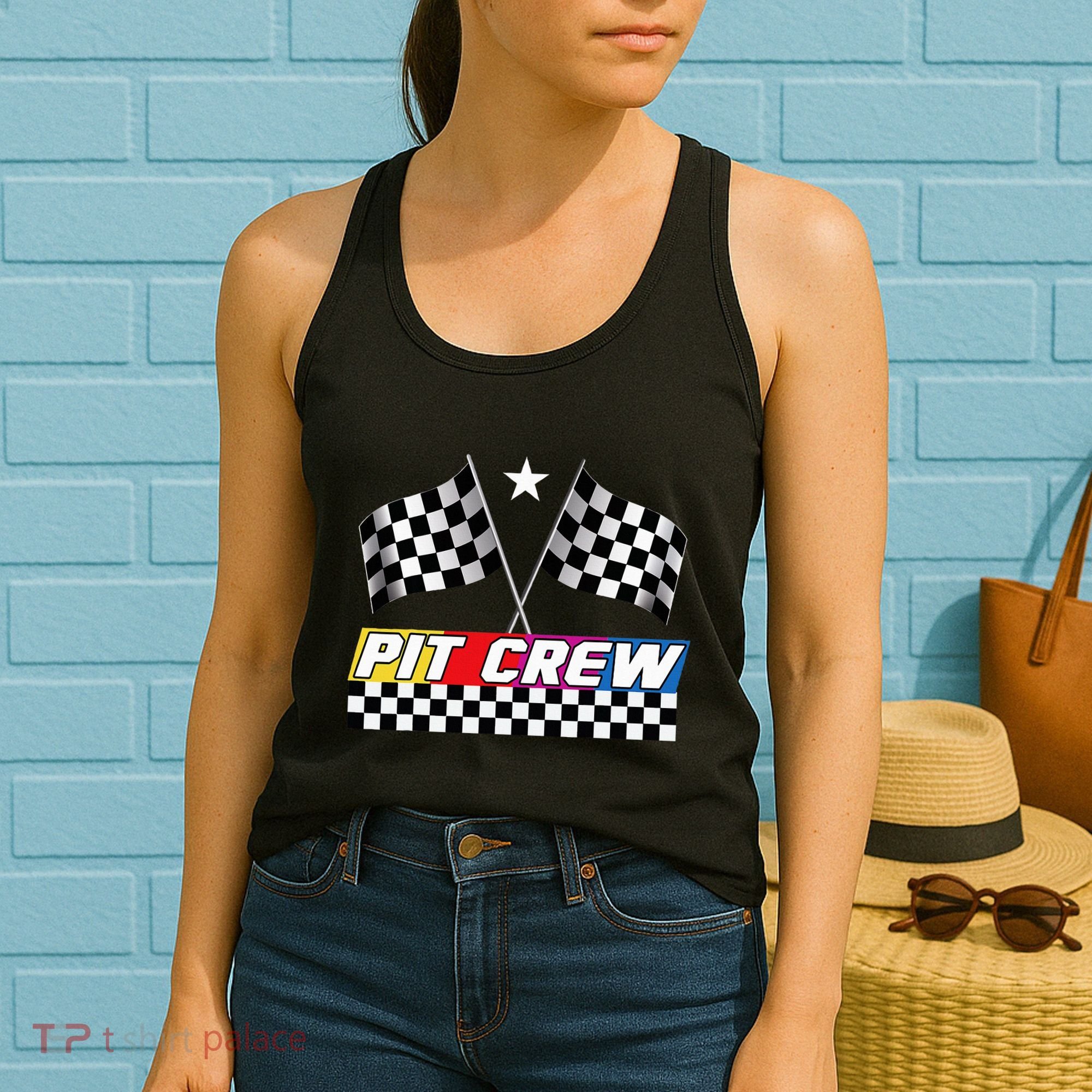 Pit Crew Racing Day For Stock Car Race Day Parties Women's Tank Top