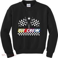 Pit Crew Racing Day For Stock Car Race Day Parties Kids Sweatshirt thumb 0