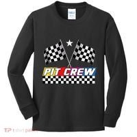 Pit Crew Racing Day For Stock Car Race Day Parties Kids Long Sleeve Shirt thumb 0