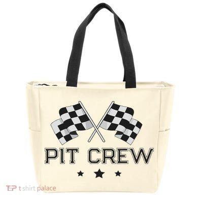 Pit Crew Racing Car Tote Bag