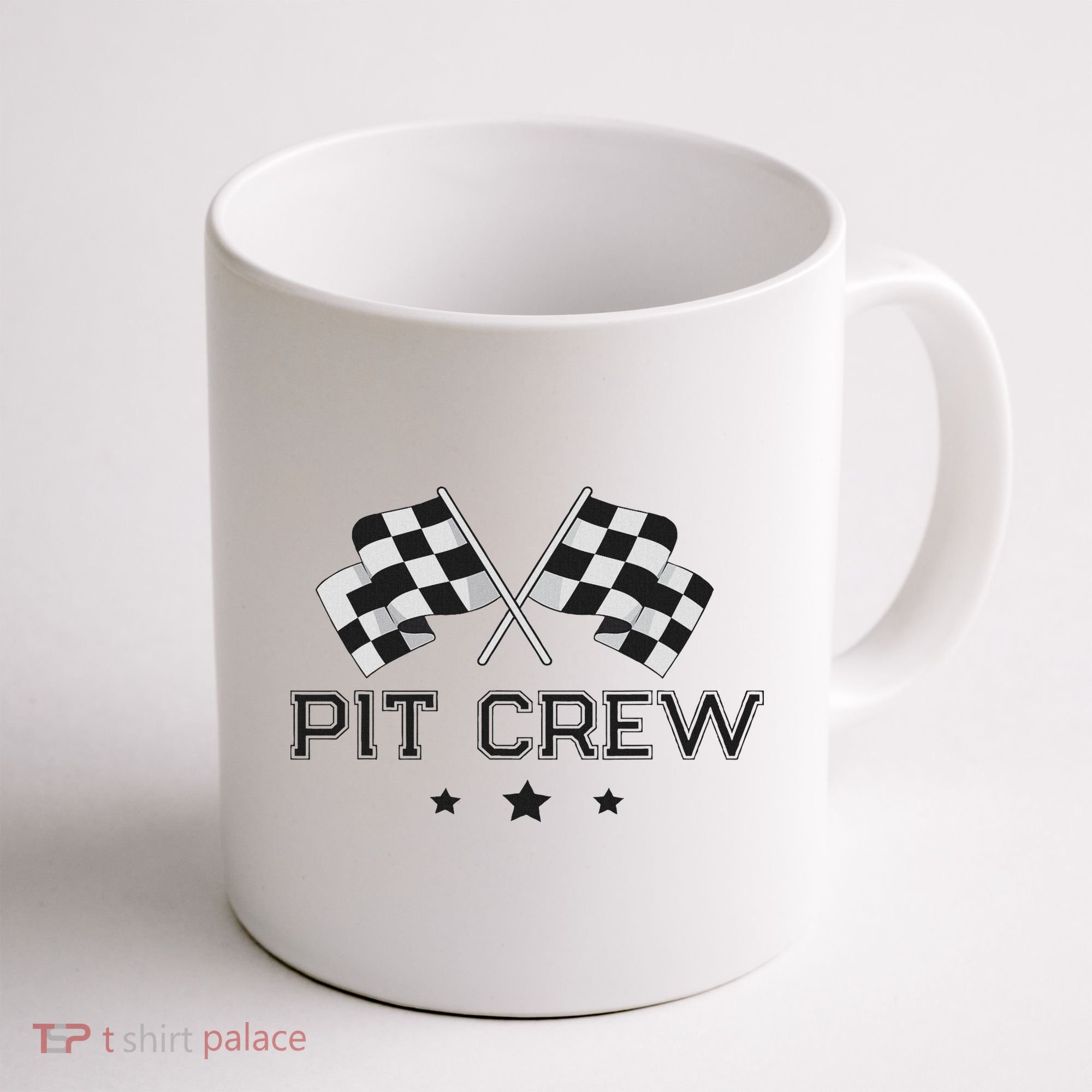 Pit Crew Racing Car Coffee Mug