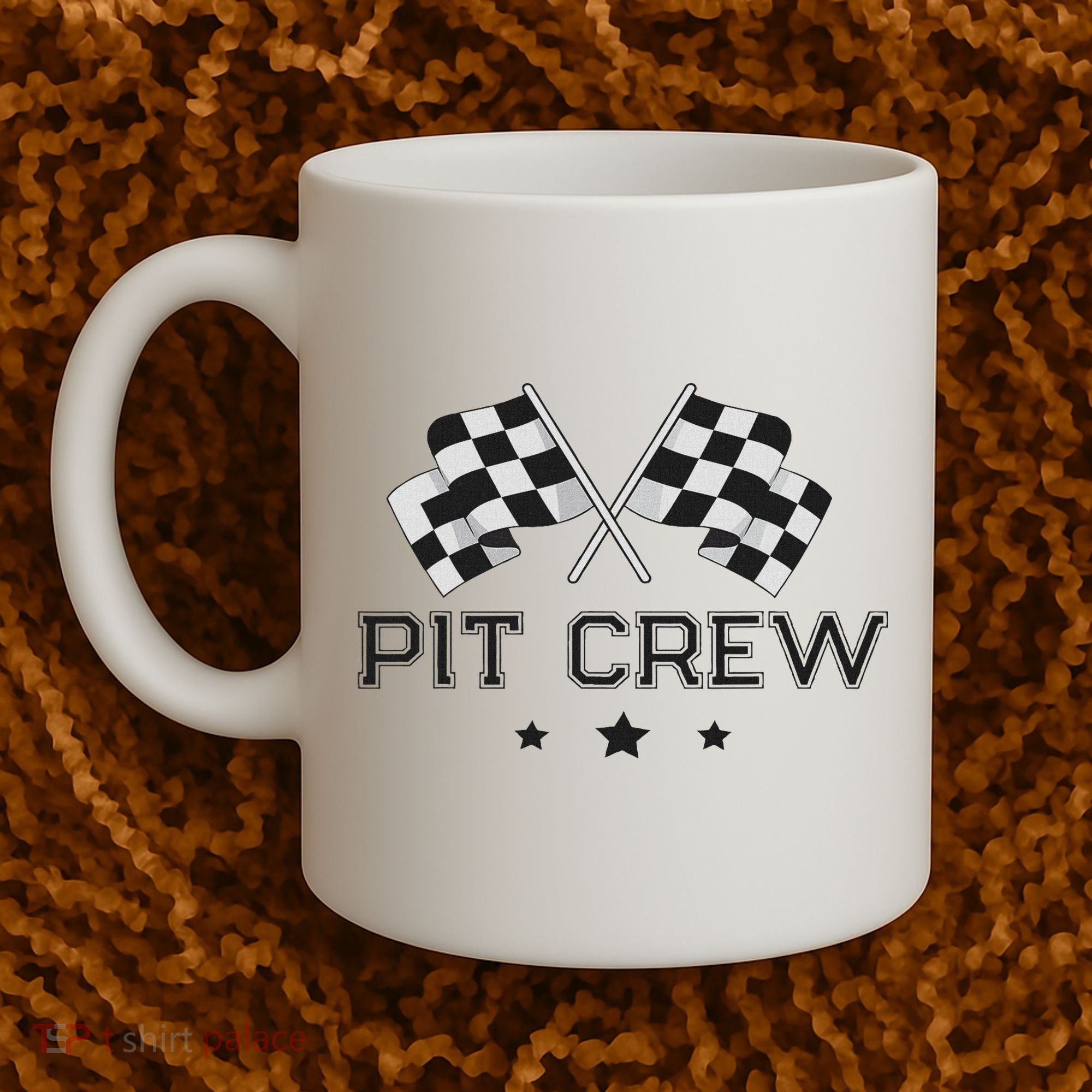 Pit Crew Racing Car Coffee Mug