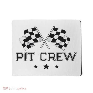 Pit Crew Racing Car Mousepad