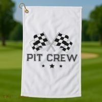 Pit Crew Racing Car Golf Towel thumb 1